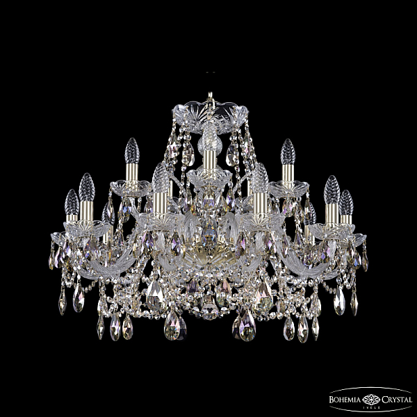 Подвесная люстра Bohemia Ivele Crystal 1411/10+5/240 G R801