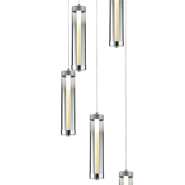 Подвесная светодиодная люстра Indigo Rilucente 11061/5P Chrome V000147L