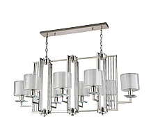 Подвесная люстра Crystal Lux Nicolas NICOLAS SP8 L1000 NICKEL/WHITE