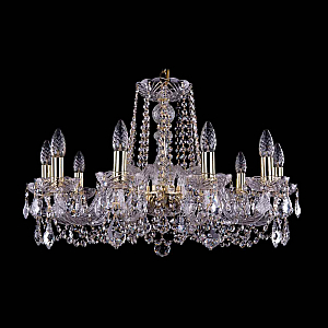 Подвесная люстра Bohemia Ivele Crystal 1402/10/240 G Leafs