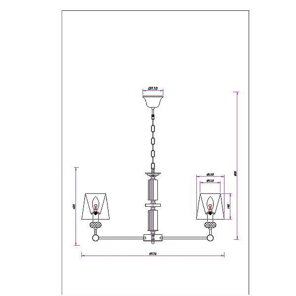 Подвесная люстра Arte Lamp BROCCA A4093LM-8AB