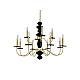 Подвесная люстра Newport Vanessa 3878+4/С brass М0070883
