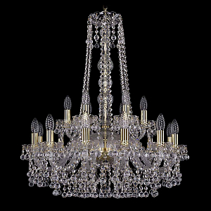 Подвесная люстра Bohemia Ivele Crystal 1409/12+6/240/h-77 G
