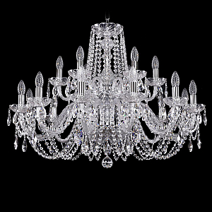 Подвесная люстра Bohemia Ivele Crystal 1402/12+6/300/2d Ni