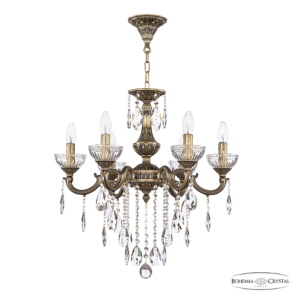 Подвесная люстра Bohemia Ivele Crystal AL78101/6/175 B AGB P Clear/M-1G