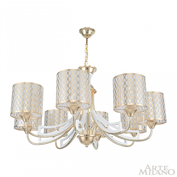 Подвесная люстра Arte Milano Florentia-3387 303387/8 Wh/Gd