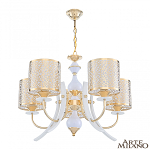 Подвесная люстра Arte Milano Florentia-6067 306067/5 Wh/Gd
