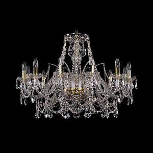 Подвесная люстра Bohemia Ivele Crystal 1411/12/300 G Leafs