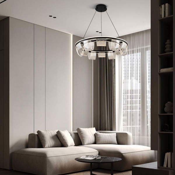 Подвесная люстра LED4U L7706-800 BK Подвесная люстра LED4U L7706-800 BK