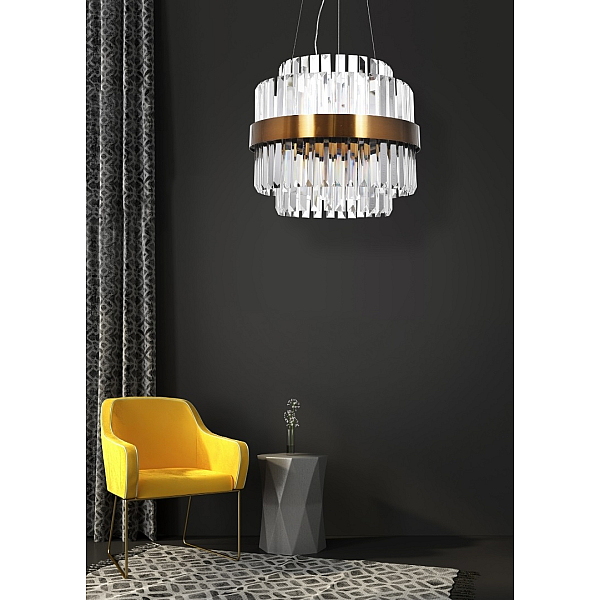 Подвесная светодиодная люстра Lumina Deco Ringletti LDP 8017-400 MD