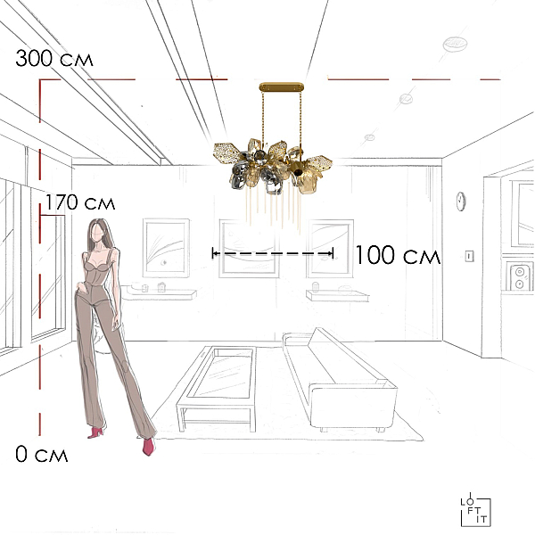 Подвесная люстра LOFT IT Britannica 10401/1000L