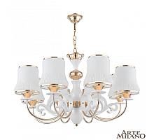 Подвесная люстра Arte Milano Florentia-1097 301097/8 Wh/Gd
