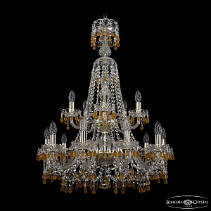 Подвесная люстра Bohemia Ivele Crystal 1410/10+5/240/XL-91/2d G V1003