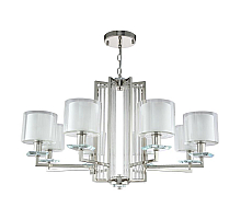 Подвесная люстра Crystal Lux Nicolas NICOLAS SP-PL8 NICKEL/WHITE