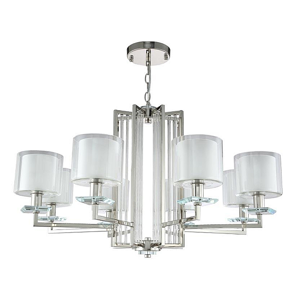 Подвесная люстра Crystal Lux Nicolas SP-PL8 Nickel/White