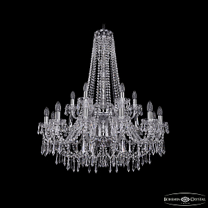 Подвесная люстра Bohemia Ivele Crystal 1403/12+6/300/h-100/2d Ni