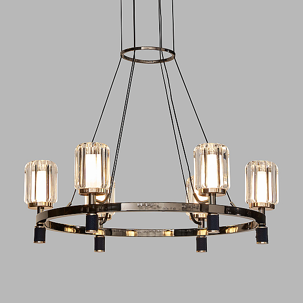 Подвесная люстра Delight Collection P0738-6A gold/pearl black