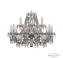 Подвесная люстра Bohemia Ivele Crystal 1410/10+5/240 G V0300 R731