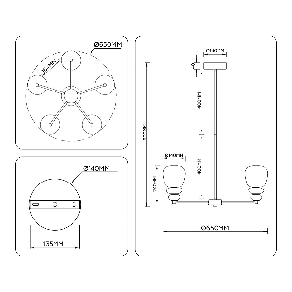 Люстра Ambrella Light HIGH LIGHT LH53164