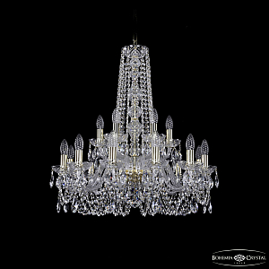 Подвесная люстра Bohemia Ivele Crystal 1402/12+6/240/h-75 G