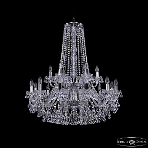 Подвесная люстра Bohemia Ivele Crystal 1409/12+6/300/h-94/2d Ni
