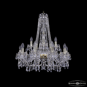 Подвесная люстра Bohemia Ivele Crystal 1403/10+5/240/h-76 G