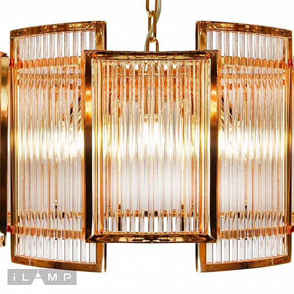 Подвесная люстра iLamp Tribeca MD0276-6A GOLD+CLEAR