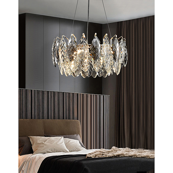 Подвесная люстра Delight Collection D8011P/R-600 gold/smoky