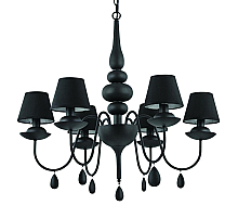 Подвесная люстра Ideal Lux Blanche SP6 Nero 111872