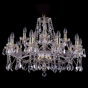 Подвесная люстра Bohemia Ivele Crystal 1413/10+5/300 G Leafs