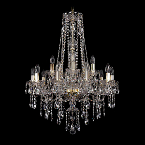 Подвесная люстра Bohemia Ivele Crystal 1415/10+5/220/h-86 G