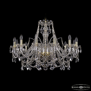 Подвесная люстра Bohemia Ivele Crystal 1411/12/300 G Leafs