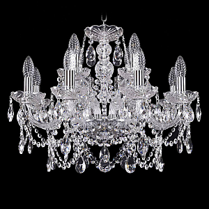 Подвесная люстра Bohemia Ivele Crystal 1411/8+4/195 Ni