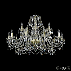 Подвесная люстра Bohemia Ivele Crystal 1411/10+5/360 G