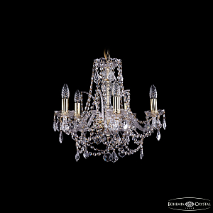 Подвесная люстра Bohemia Ivele Crystal 1411/5/160 G Leafs
