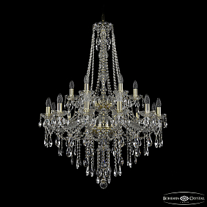 Подвесная люстра Bohemia Ivele Crystal 1415/12+6/300/h-112/2d G