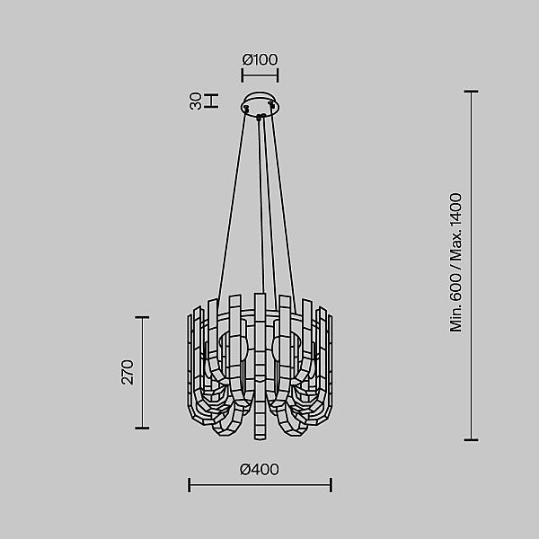Подвесная люстра Modelux ML.6621.9 BS