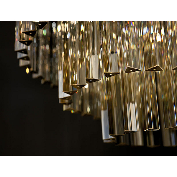 Подвесная люстра Delight Collection 1920s Odeon KR0387P-10A chrome/amber