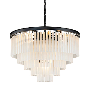 Подвесная люстра Delight Collection 1920s Odeon KR0387P-10A black/frost
