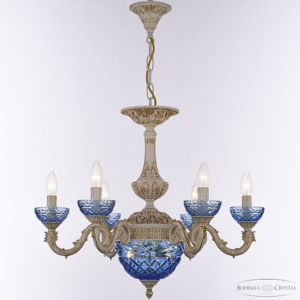 Подвесная люстра Bohemia Ivele Crystal AL79101P/6/175 WMG P Aquamarine/M-1F