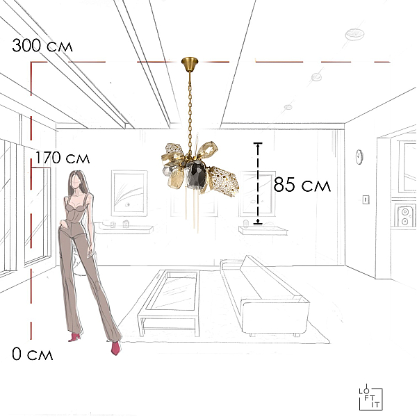 Подвесная люстра LOFT IT Britannica 10401/600S