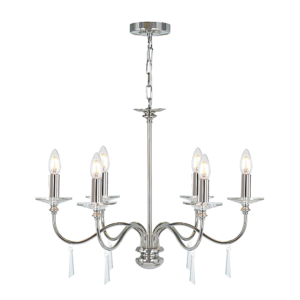 Подвесная люстра Elstead Lighting Finsbury park FP6-POL-NICKEL