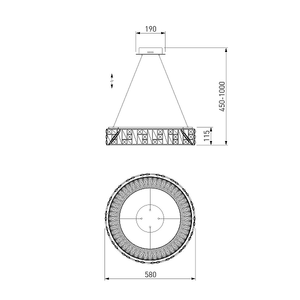 Подвесная люстра Bogates Cliff 90373/1 a065728