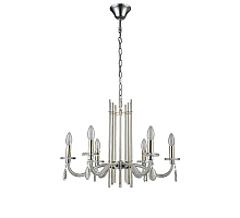 Подвесная люстра Crystal Lux AURELIO SP6 GOLD+CHROME/TRANSPARENT