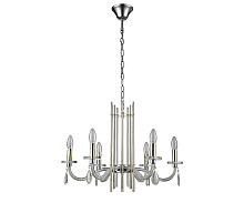 Подвесная люстра Crystal Lux AURELIO SP6 GOLD+CHROME/TRANSPARENT