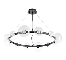 Подвесная люстра Crystal Lux BOSQUE SP12 BLACK/TRANSPARENT