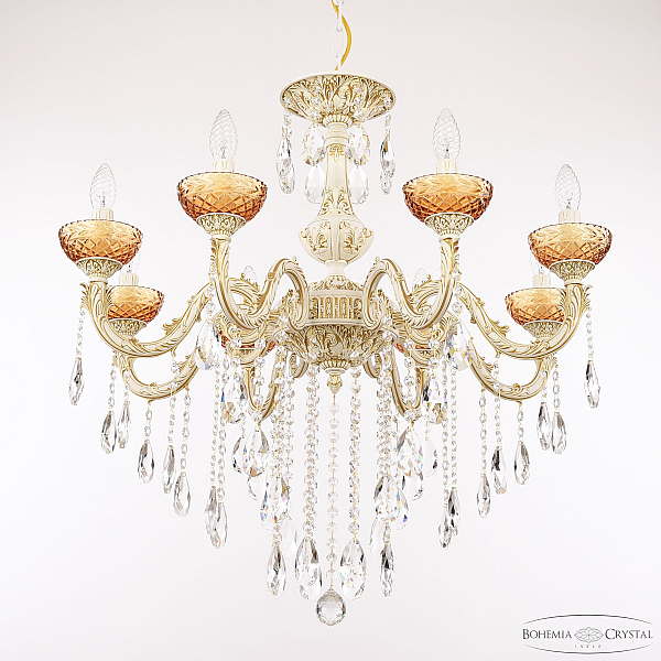Подвесная люстра Bohemia Ivele Crystal AL79101/8/250 B WMG P Amber/M-1F