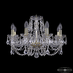 Подвесная люстра Bohemia Ivele Crystal 1402/8/195 G Leafs