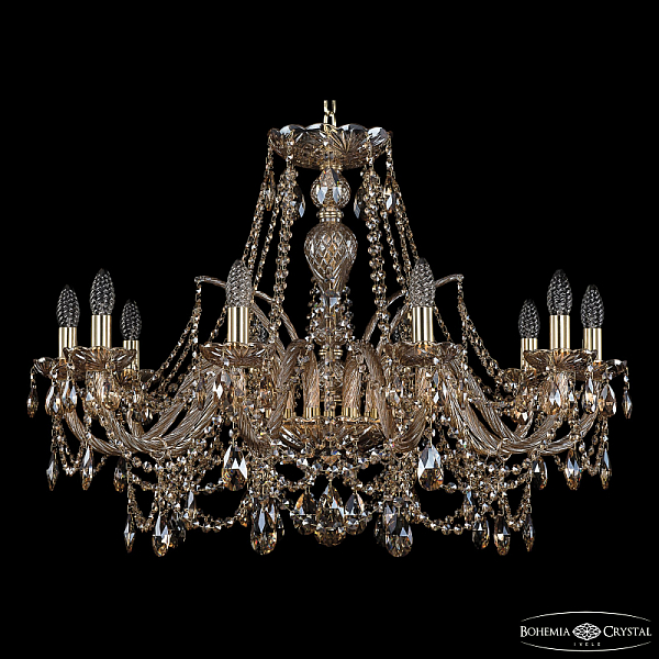 Подвесная люстра Bohemia Ivele Crystal 1411/10/300 G M721