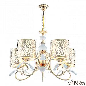 Подвесная люстра Arte Milano Florentia-9787 309787/5 Wh/Gd
